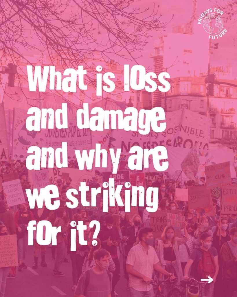 “Pérdidas y daños”, convocatoria global de Fridays For Future a la Huelga Mundial por el Clima