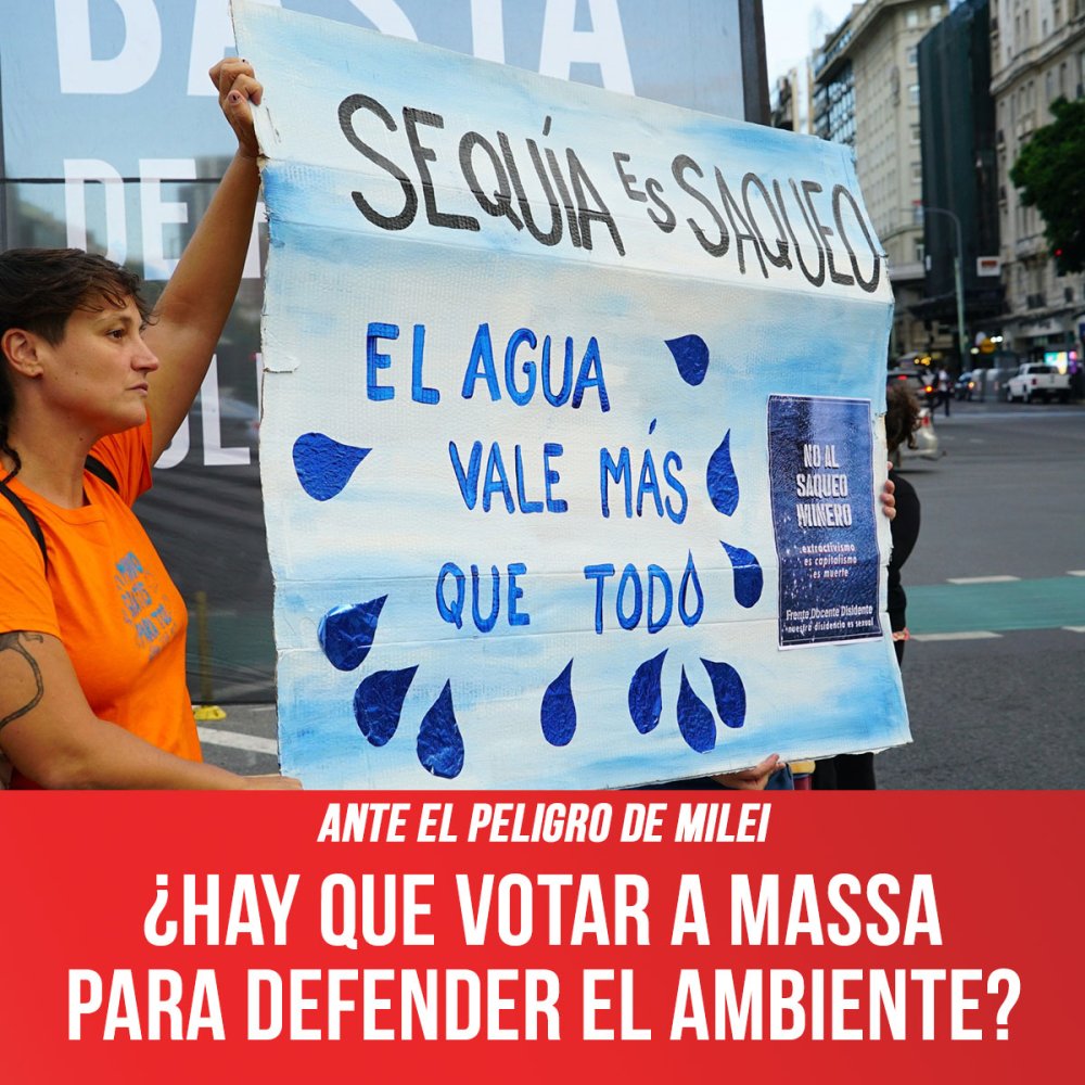 Ante el peligro de Milei: ¿hay que votar a Massa para defender el ambiente?