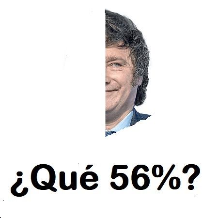 ¿De qué 56% habla Milei?